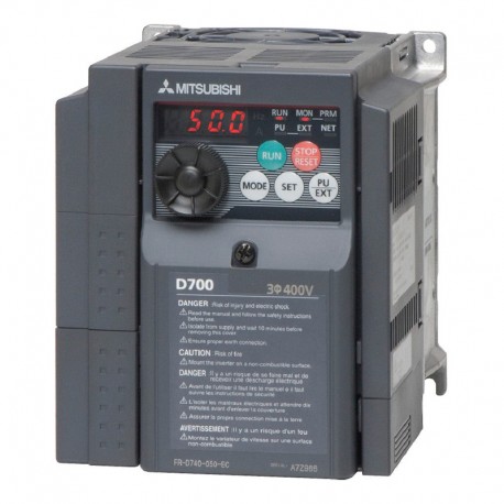 VDF 380-480V TRIF FR-D740-022-NA 1HP 0.75KW PANEL FIJO