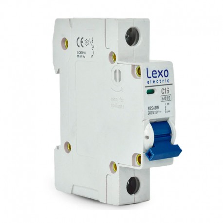 INTERRUPTOR AUTOMATICO LEXO 1X16A 6kA C