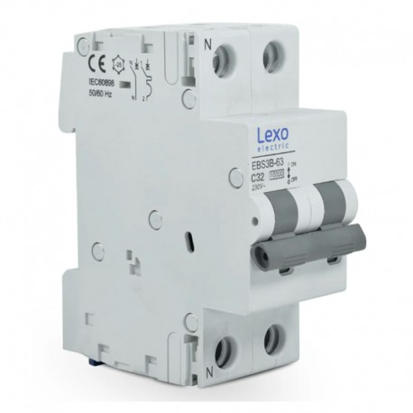 INTERRUPTOR AUTOMATICO LEXO 2X32A 10kA C