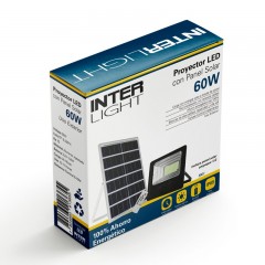 PROYECTOR LED SOLAR+ PANEL SOLAR 60W INTERLIGHT