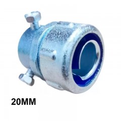 CONECTOR RECTO 20MM P/CONDUIT FLEX/EMT CON TORNILLO