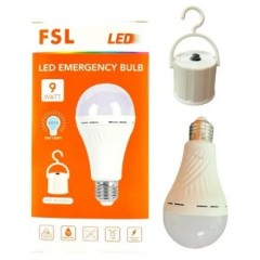 Ampolleta led 9W E27 6500K luz emergencia recargable